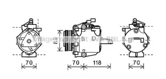 AVA QUALITY COOLING mtak224 -  Компрессор, кондиционер
